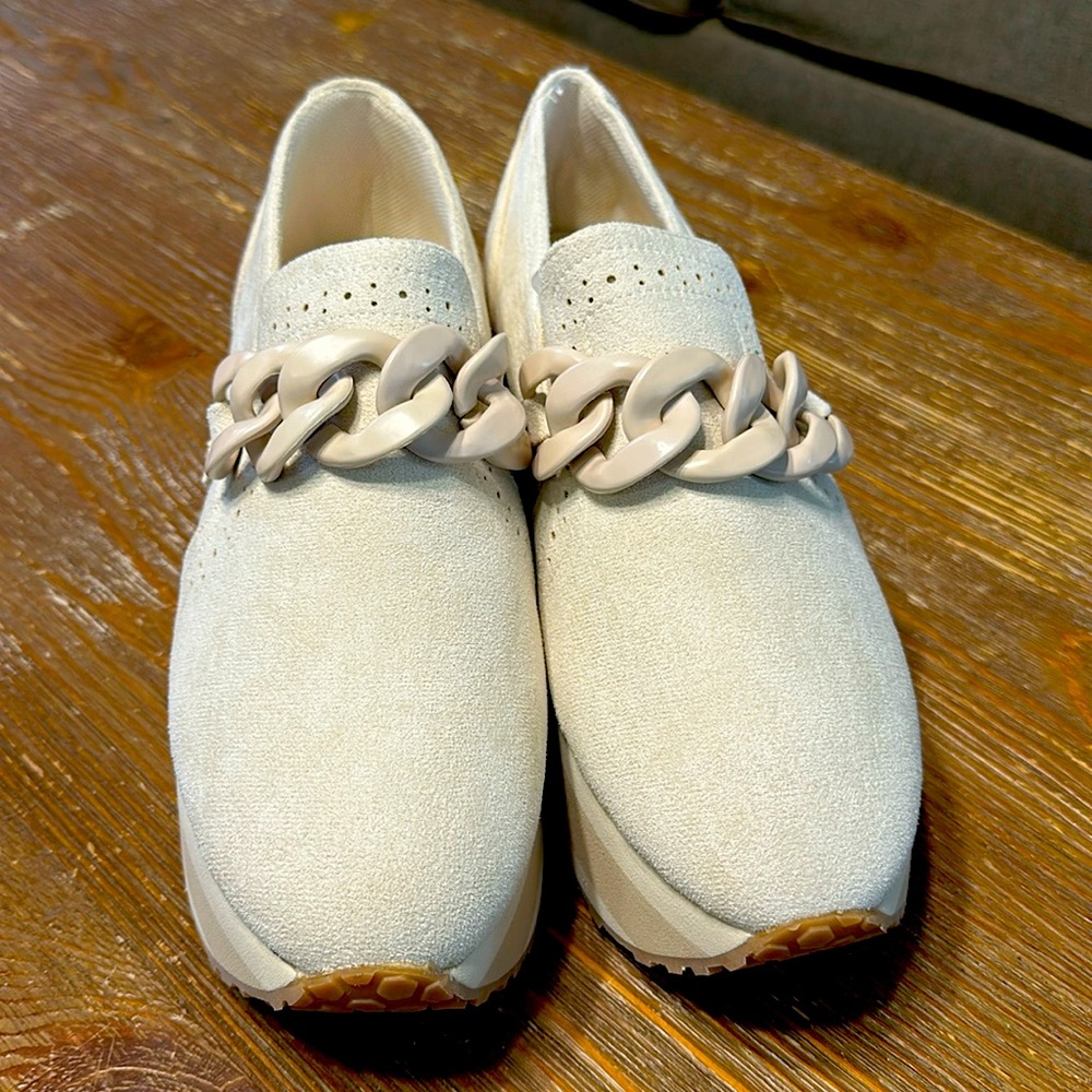 Pierre Dumas Stay on Course Ivory White Sneakers 7.5 Ivory New Never worn